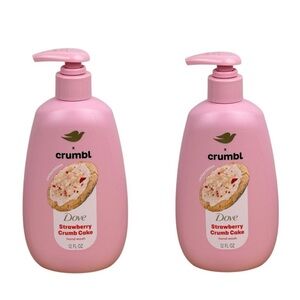 Lot of 2 Ltd Ed Dove x Crumbl Strawberry Crumb Cake Moisturizing Hand Soap 12oz